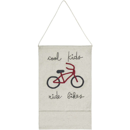 Bolsillo de pared colgante - Cool kids ride bikes