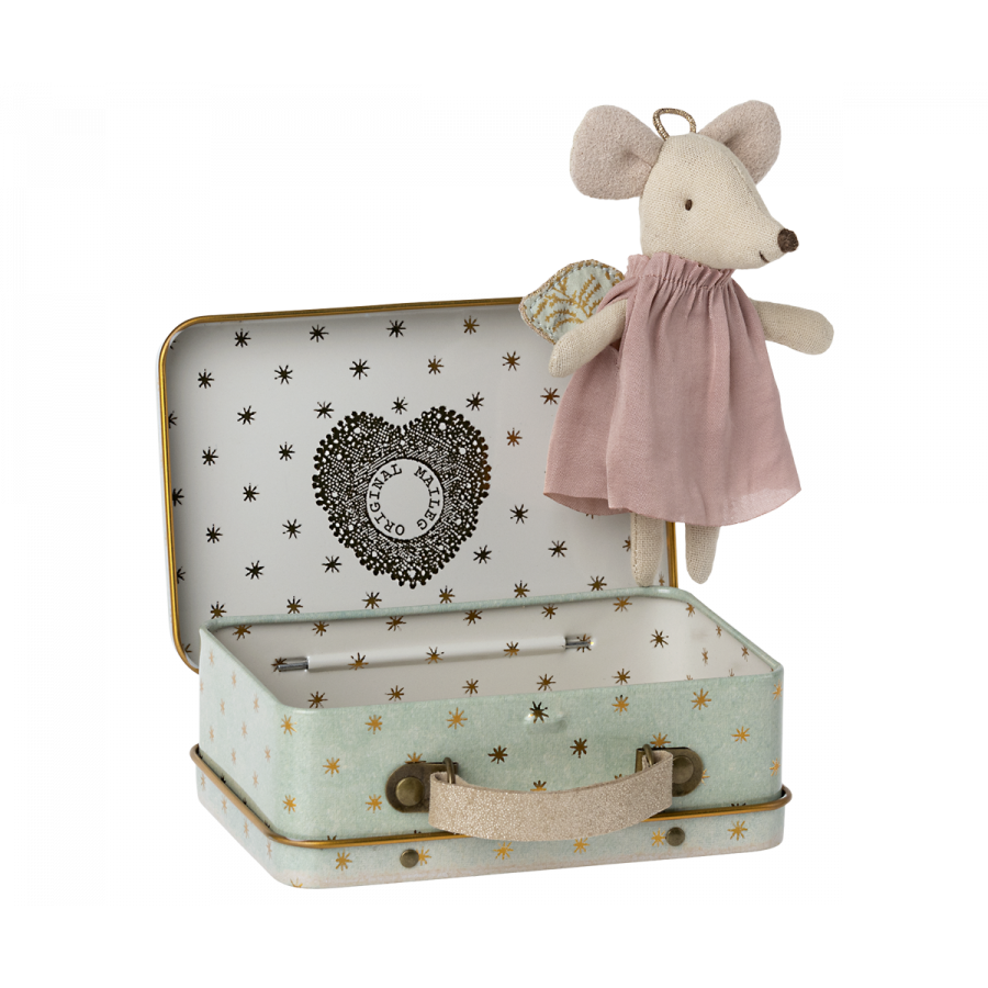 Ratoncito - Angel mouse in suitcase