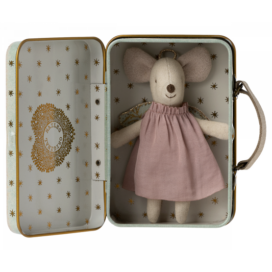 Ratoncito - Angel mouse in suitcase
