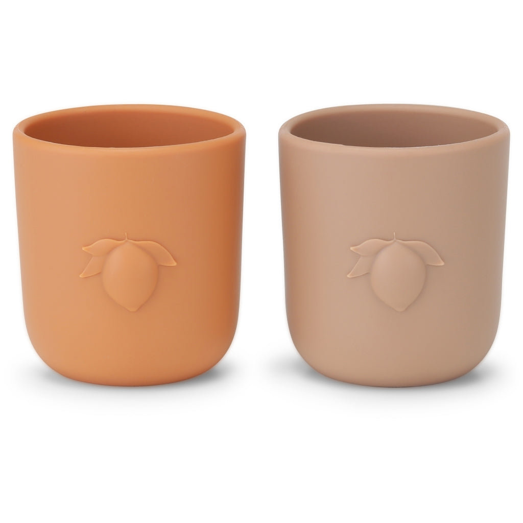 Set 2 Lemon Cups - Blush/Terracotta Red