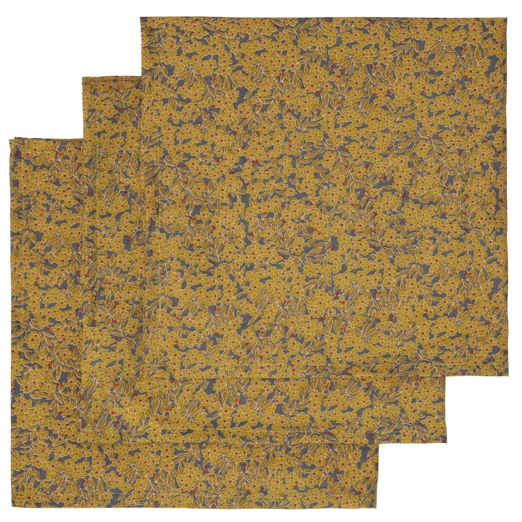 Set 3 Tutos Muselina - Winter Leaves Mustard
