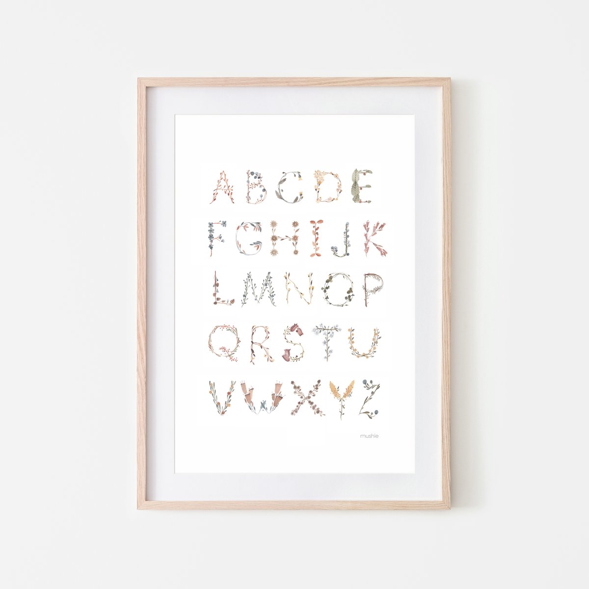 Poster - Alphabet Floral Medium