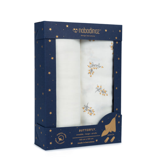 Caja de 2 Swaddles Butterfly - Flore