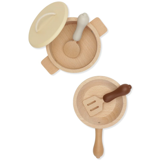 Olla y Sartén de madera