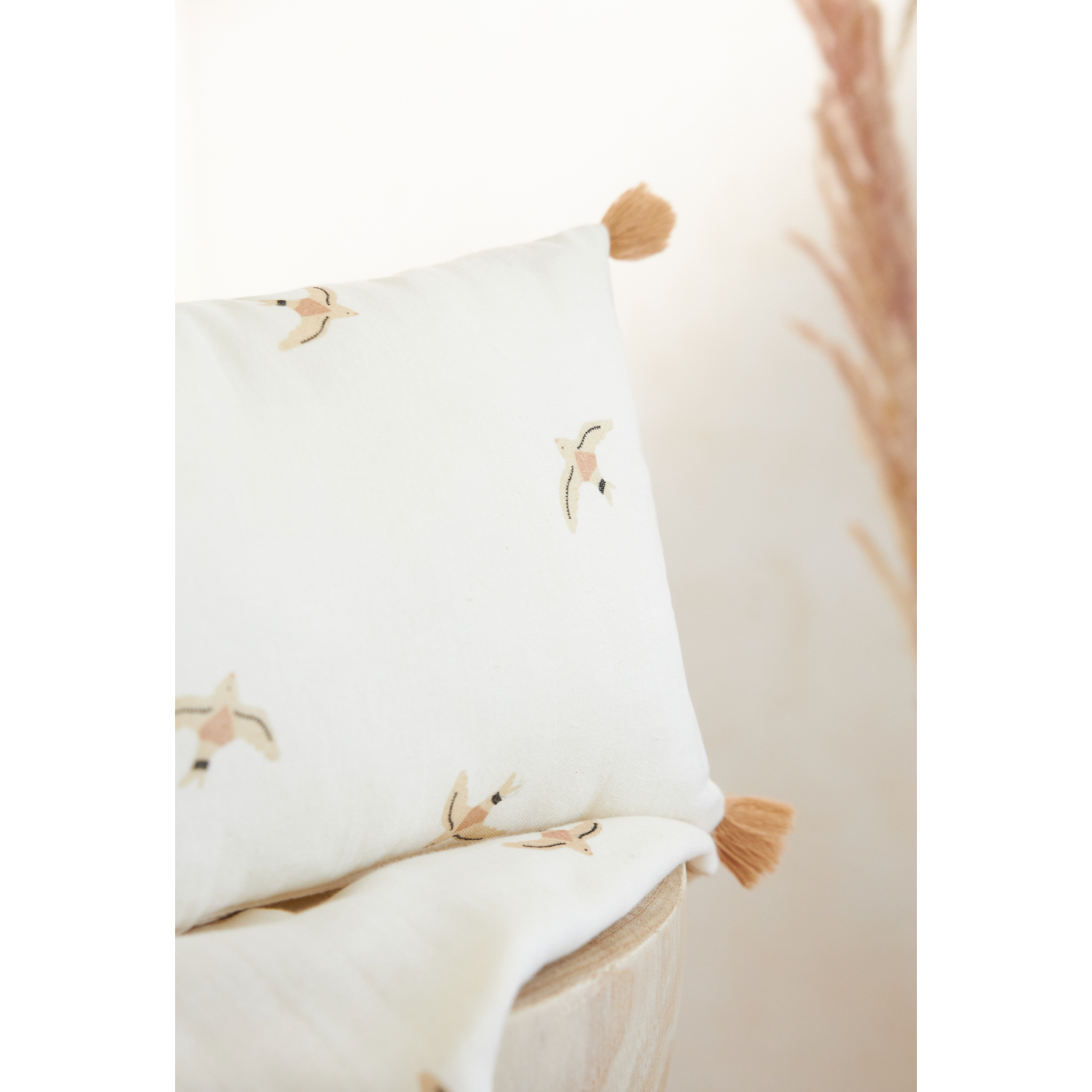 Cojín Sublim - Nude Haiku Birds Natural