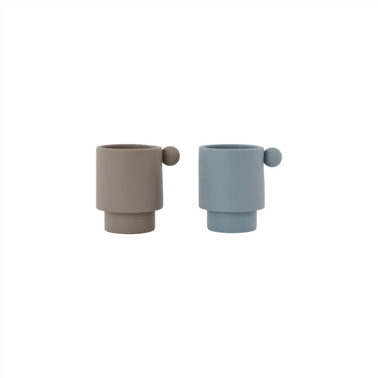Set De 2 Vasos Tiny Inka - Dusty Blue / Clay