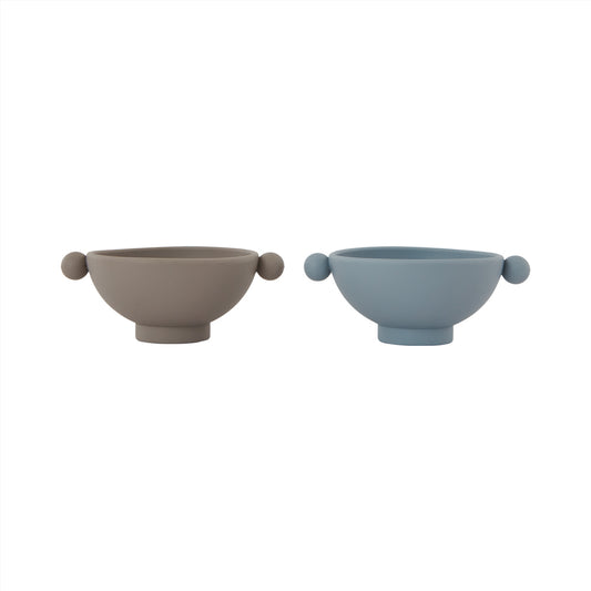 Set De 2 Bowls Tiny Inka - Dusty Blue / Clay