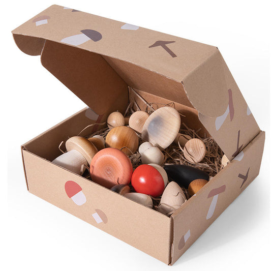 Set de honguitos en una caja