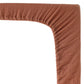 Sábana bajera cuna de muselina - Terracota