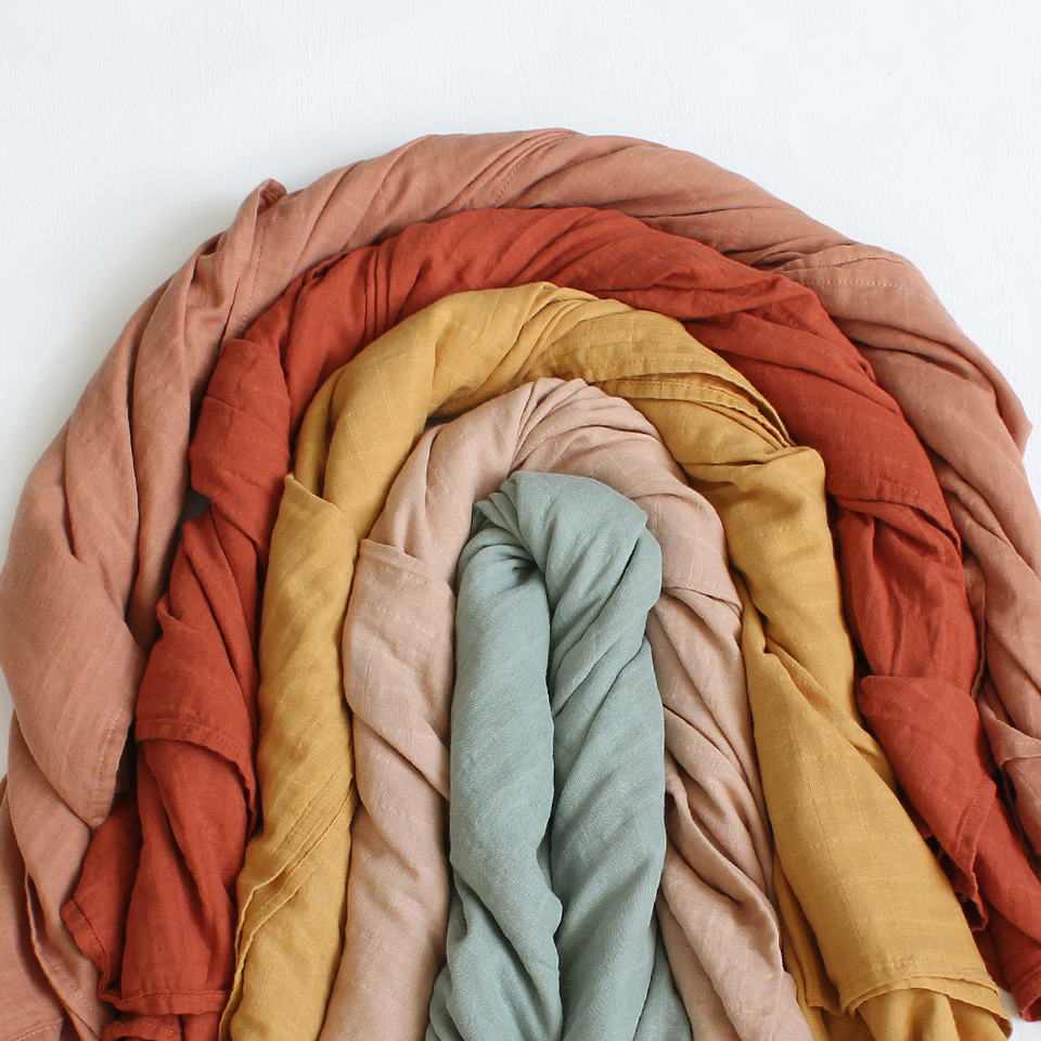 Swaddle / Manta Muselina 100% algodón orgánico - Terracota