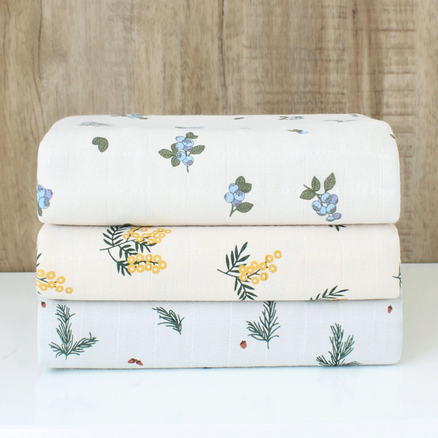 Swaddle / Manta Muselina 100% algodón orgánico - Yellow Flowers