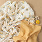 Swaddle / Manta Muselina 100% algodón orgánico - Yellow Flowers