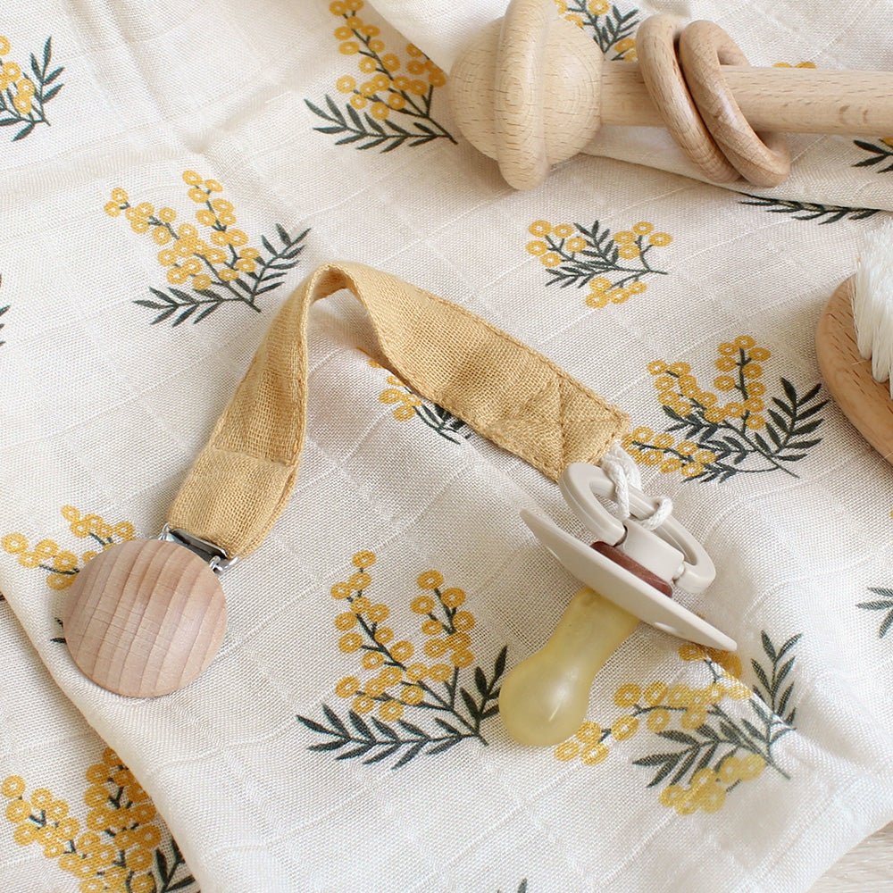 Swaddle / Manta Muselina 100% algodón orgánico - Yellow Flowers