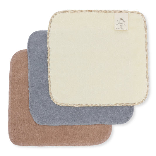 Set 3 Toallas De Baño Terry / wash cloth- Blue Shades