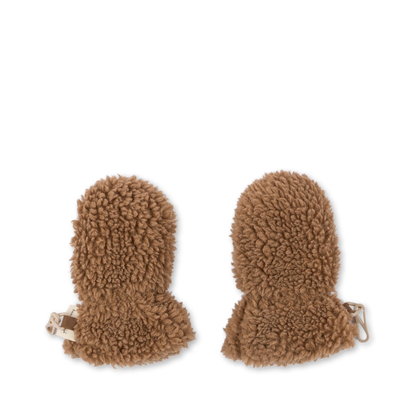 Mitones Grizz teddy baby mittens - Tobbaco brown