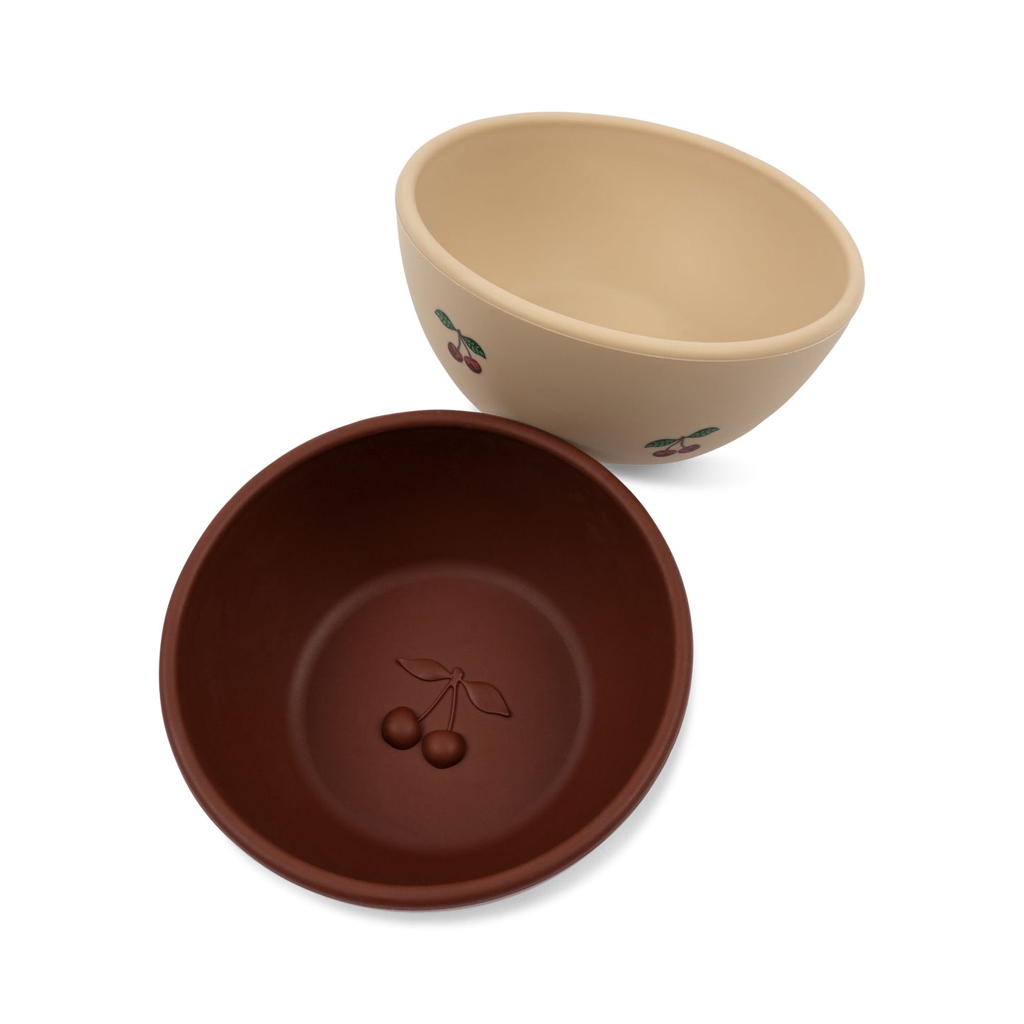 Set 2 snack bowls - Cherry / Mocca