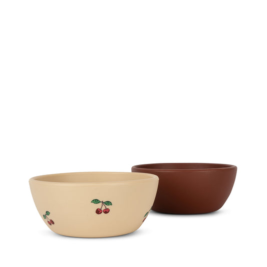 Set 2 snack bowls - Cherry / Mocca