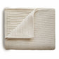 Manta Tejida - Ribbed Beige Melange