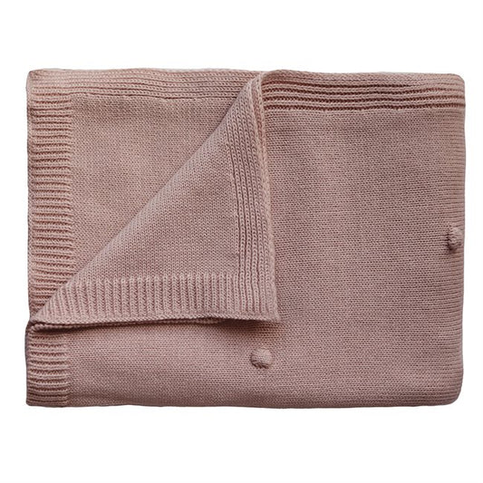Manta Tejida - Textured Dots Blush