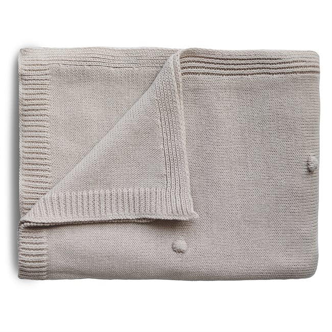 Manta Tejida - Textured Dots Off White Melange