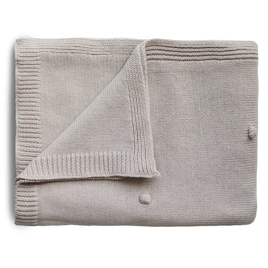 Manta Tejida - Textured Dots Off White Melange