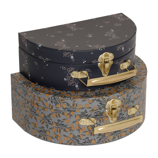 Set De 2 Maletas Redondas - Orangery Blue/Nostalgie Blue