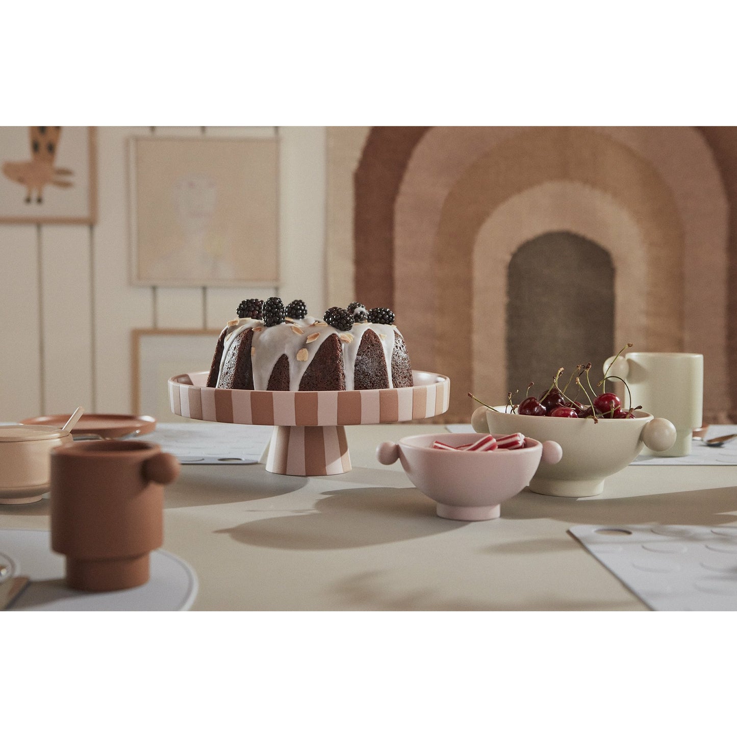 Set De 2 Bowls Tiny Inka - Caramel / Rose