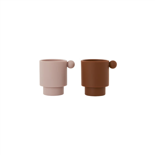 Set De 2 Vasos Tiny Inka - Caramel / Rose