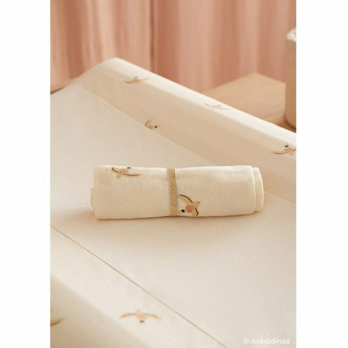 Muselina Baby Love - Nude Haiku Birds Natural
