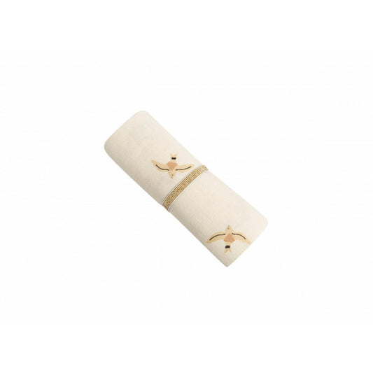 Swaddle Muselina Baby Love - Nude Haiku Birds Natural