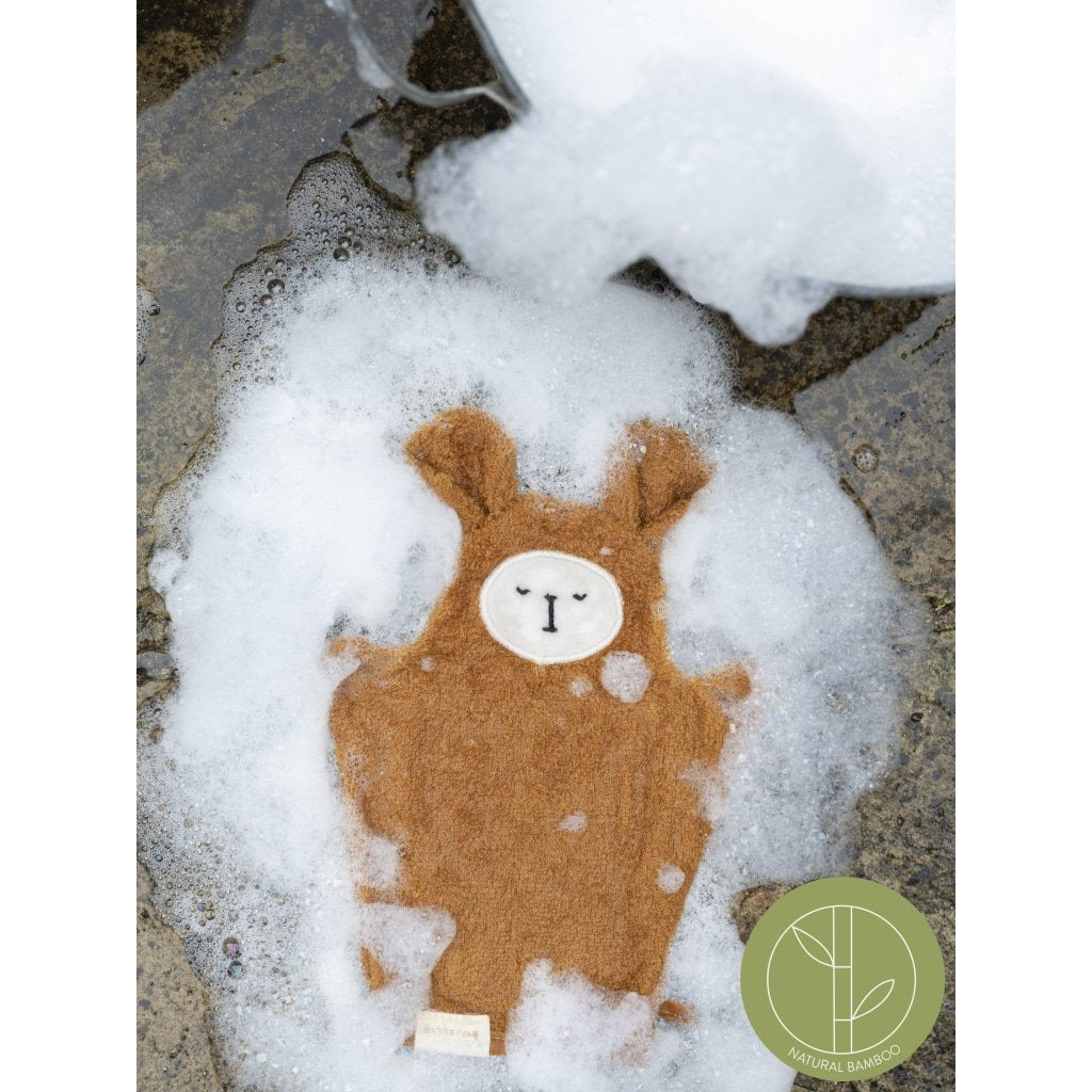 Set 3 Guantes De Baño Washcloth - Bear Olive Mix
