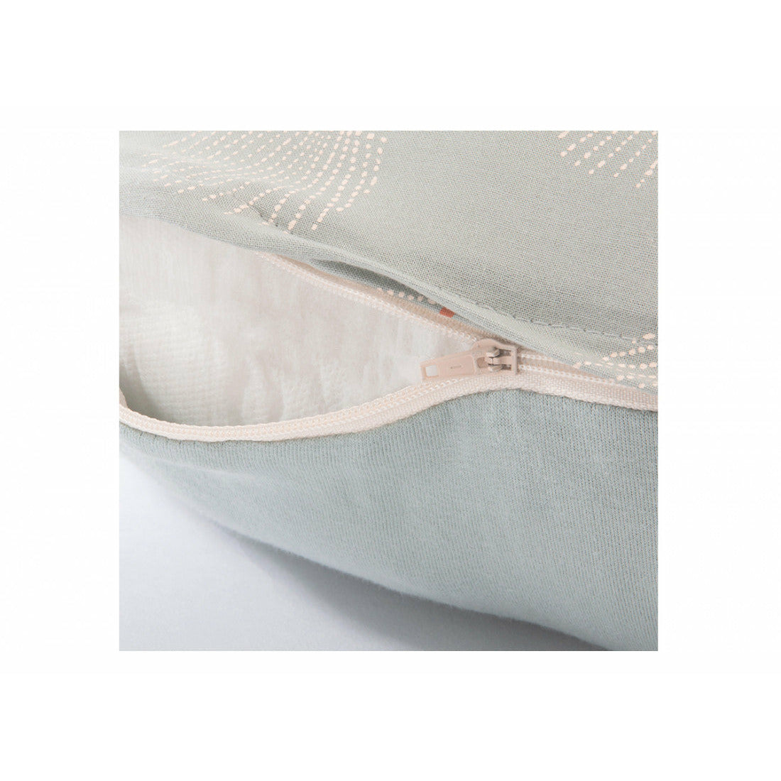 Cojín Maternal Luna - White Gatsby / Antique Green