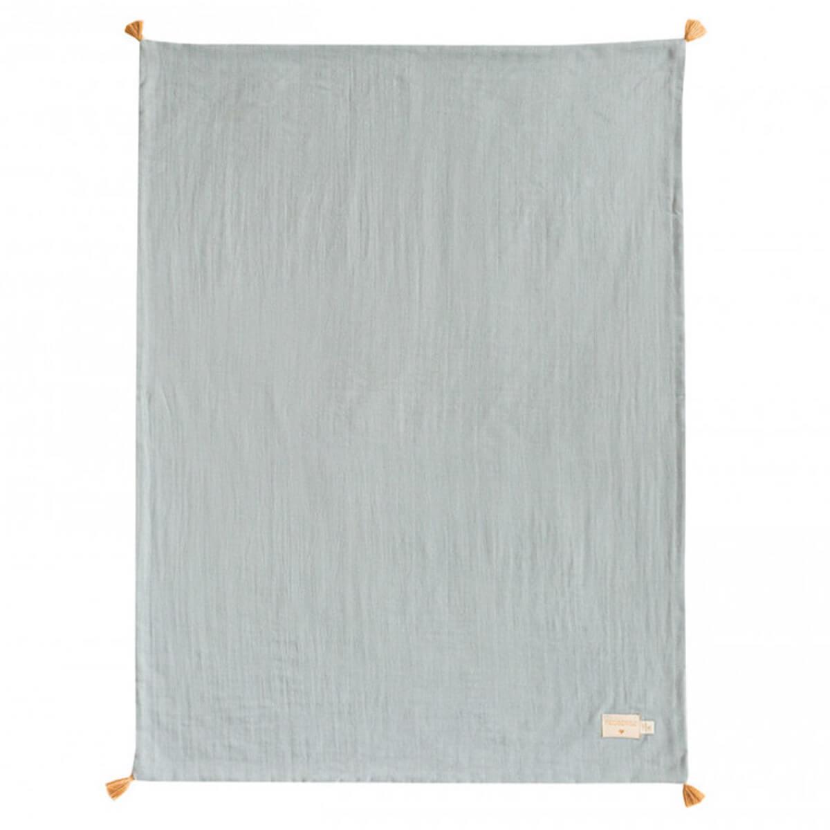 Manta de muselina doble Treasure - Riviera Blue