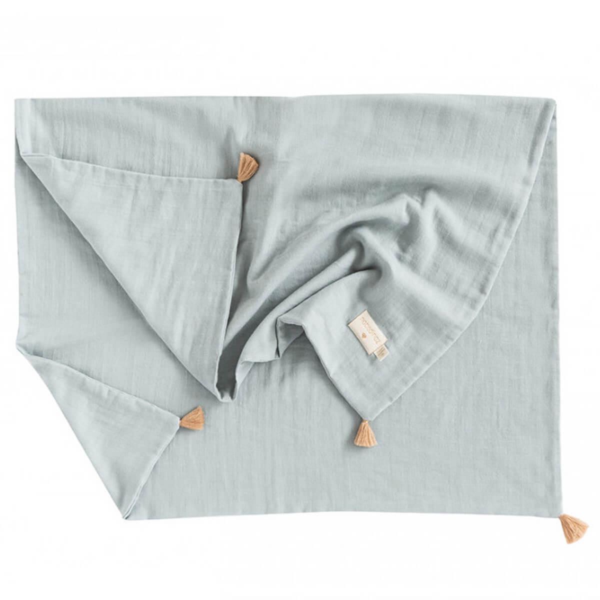 Manta de muselina doble Treasure - Riviera Blue