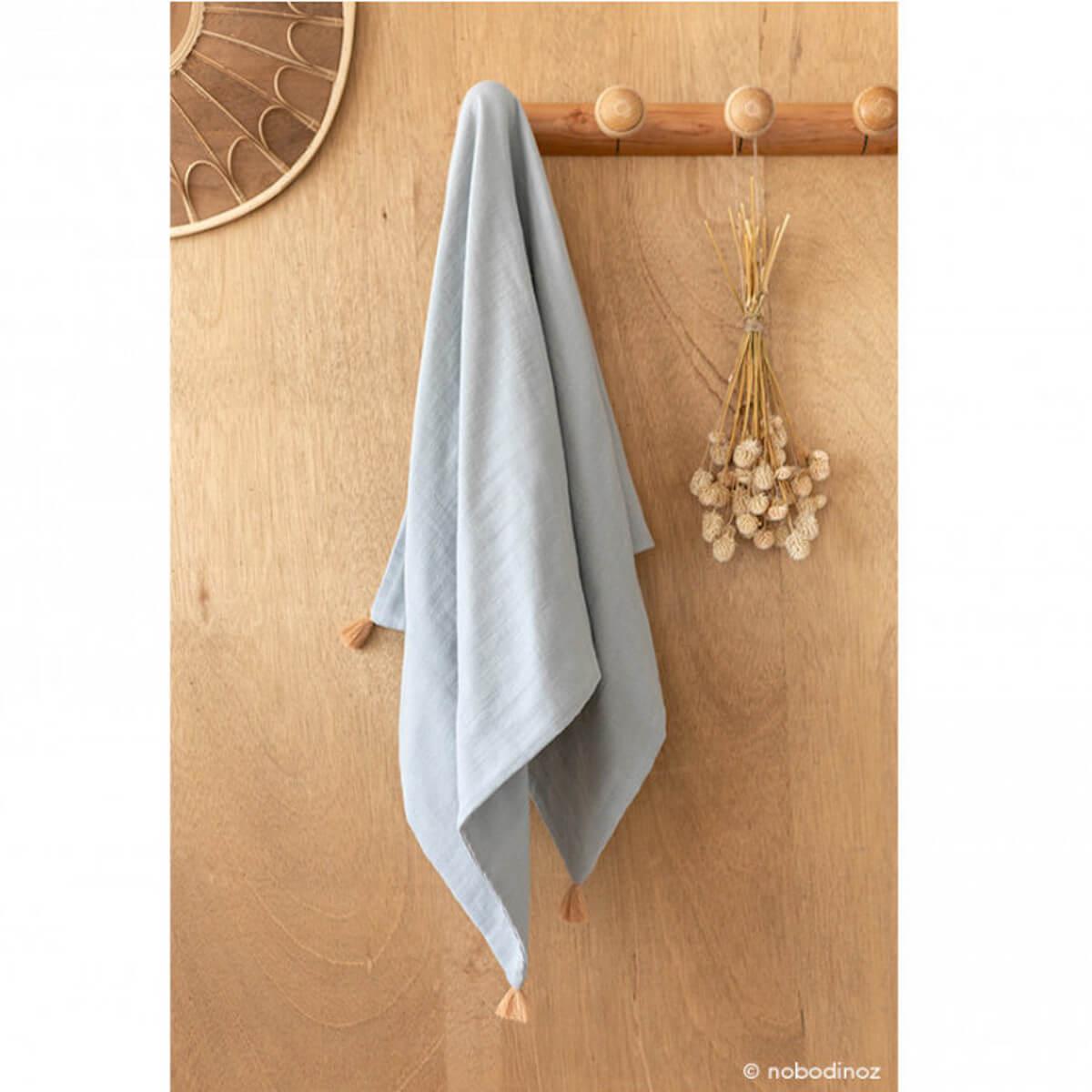 Manta de muselina doble Treasure - Riviera Blue