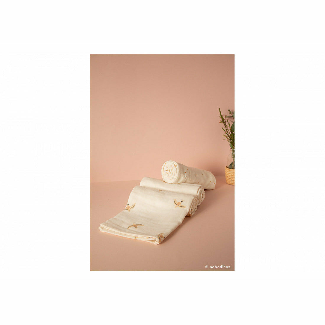 Muselina Baby Love - Nude Haiku Birds Natural