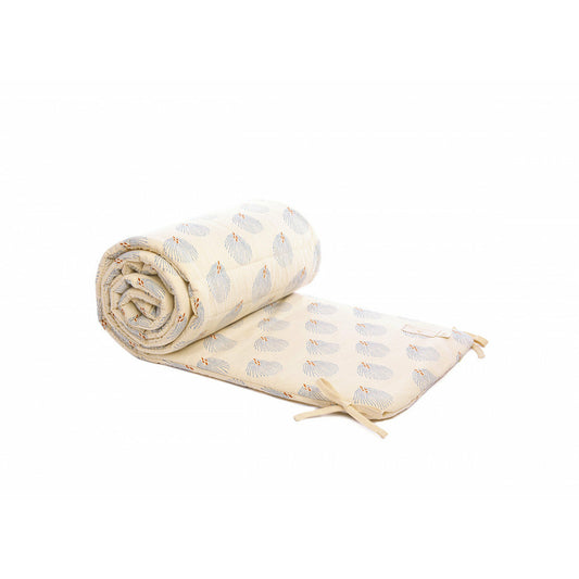 Protector de cuna Nest - Blue Gatsby Cream
