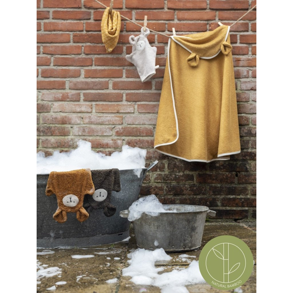 Set 3 Guantes De Baño Washcloth - Bear Olive Mix